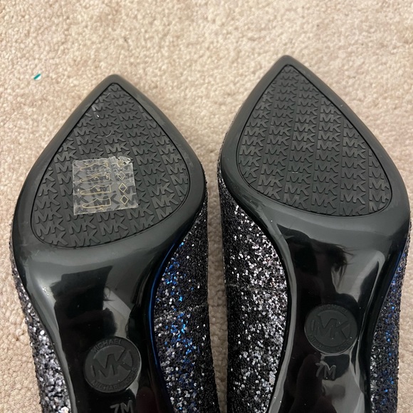 Michael Kors Gun Metal Sparkle Flex Kitten Pump - Picture 5 of 5